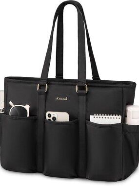 Laptop Tote Bag for Women Work, Teacher Tote Bag Nurse Bag With Large Cup Holder